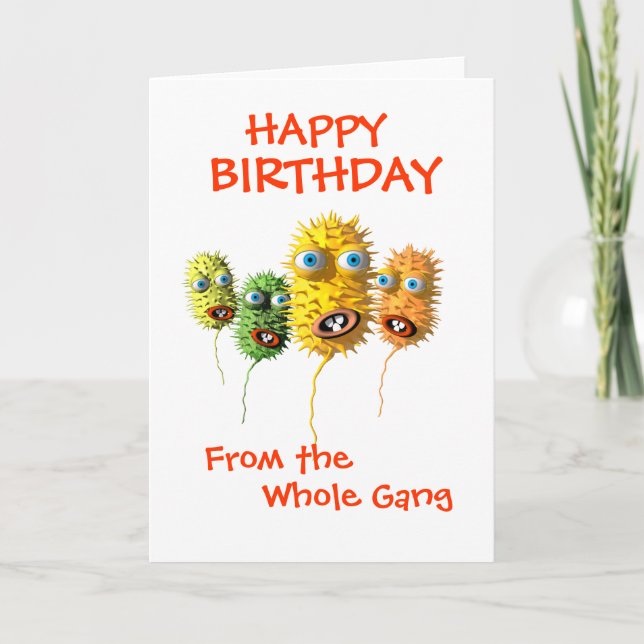 Funny Bacteria greeting card (Front)
