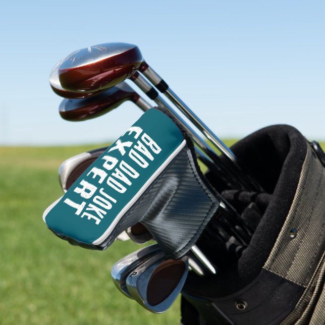 Funny Bad Dad Joke Expert BOLD TYPOGRAPHY Golf Head Cover (In Situ)