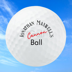 Funny Bad Golfer Joke Bold Typography Custom Name Golf Balls