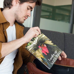 Funny Bad Hair Chicken Meme Notebook