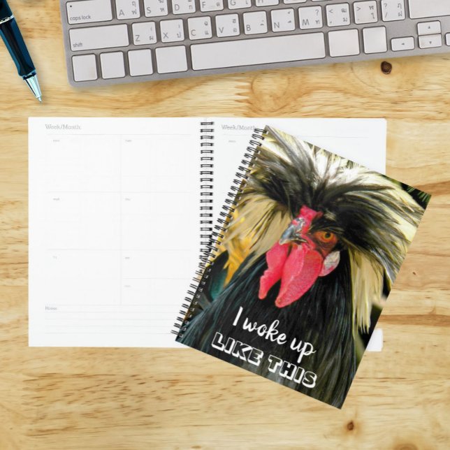 Funny Bad Hair Chicken Meme Planner (In Situ)