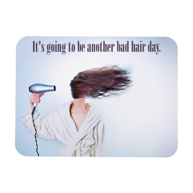 Funny Bad Hair Day magnet (Horizontal)