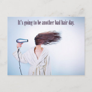Funny Bad Hair Day postcard
