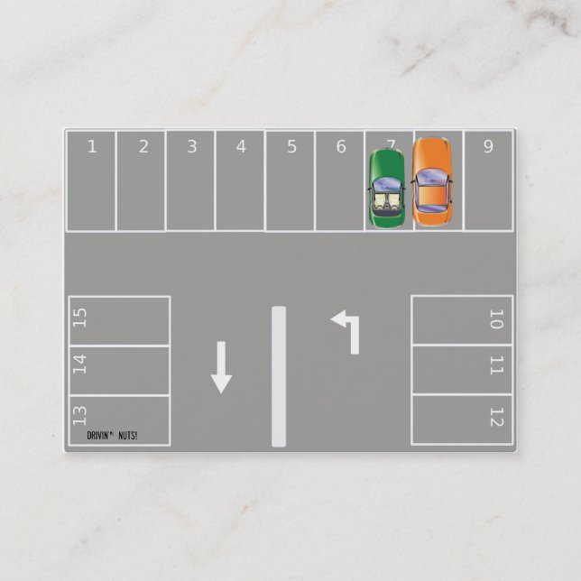 Funny Bad Parking Note Business Card (Front)