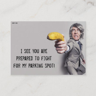 Funny Bad Parking Note Business Card