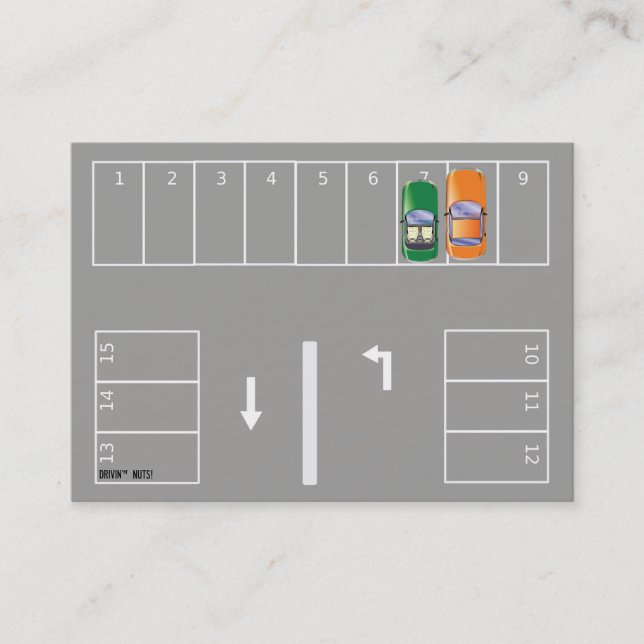 Funny Bad Parking Note Business Card (Front)