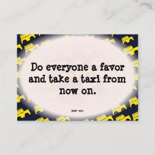 Funny Bad Parking Note Business Card