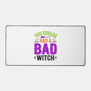 Funny Bad Witch Halloween Quote Vector Design_1 Desk Mat