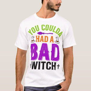 Funny Bad Witch Halloween Quote Vector Design_1 T-Shirt