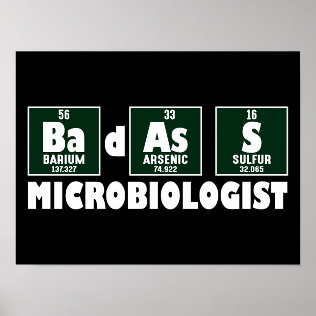 Funny Badass Microbiologist Poster (Front)