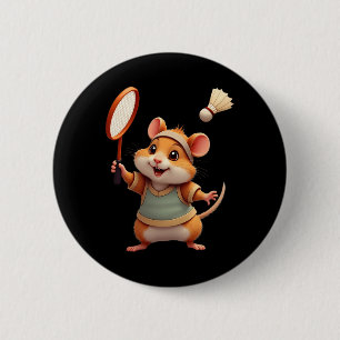 Funny Badminton Art For Men Women Trainer Badminto 6 Cm Round Badge
