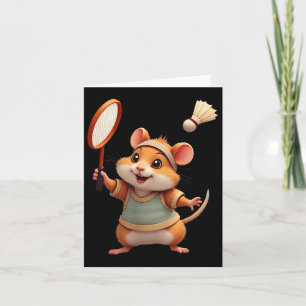 Funny Badminton Art For Men Women Trainer Badminto Card