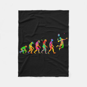 Funny Badminton Colourful For Men Women Ball Sport Fleece Blanket