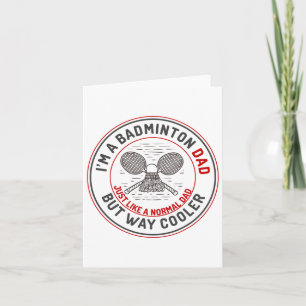 Funny Badminton Dad Shirt Men Badminton Player 2  Card