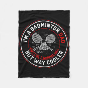 Funny Badminton Dad Shirt Men Badminton Player Fleece Blanket