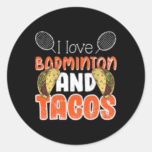 Funny Badminton Gift Idea For Badminton Player 1 Classic Round Sticker