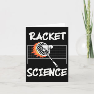 Funny Badminton Humour Racket Science Shuttle Spor Card