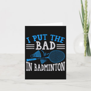 Funny Badminton Humour Smash Shuttle Birdie Sport  Card