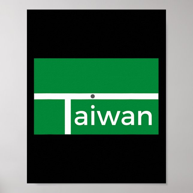 Funny Badminton Match Taiwan New Flag Design  Poster (Front)