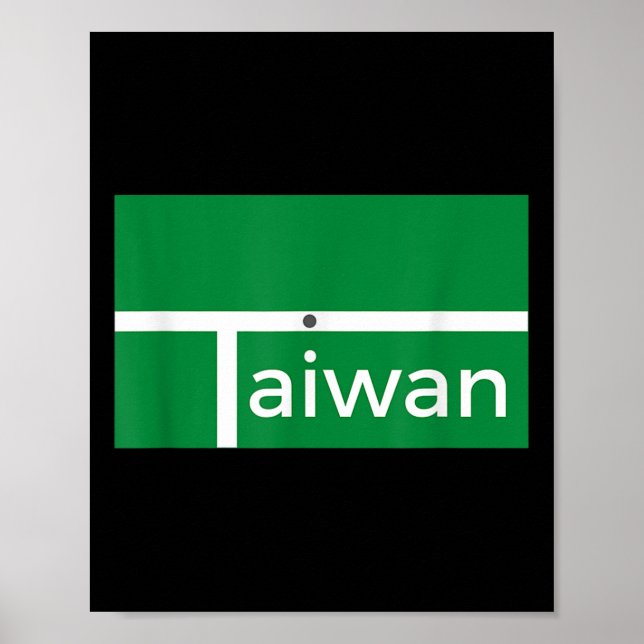 Funny Badminton Match Taiwan New Flag Design  Poster (Front)