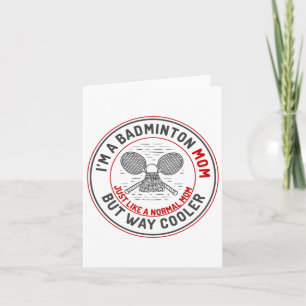 Funny Badminton Mum Shirt Women Badminton Player 2 Card