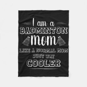 Funny Badminton Mum Shirt Women Badminton Player Fleece Blanket