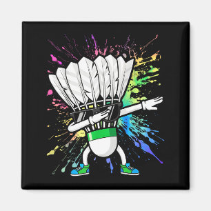 Funny Badminton Player Kids Boys Men Women Shuttle Magnet