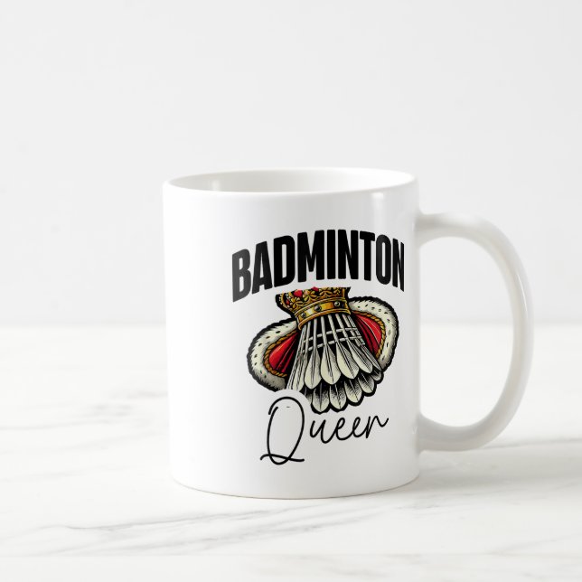 Funny Badminton Player Love Shuttle Design 0  Coffee Mug (Right)