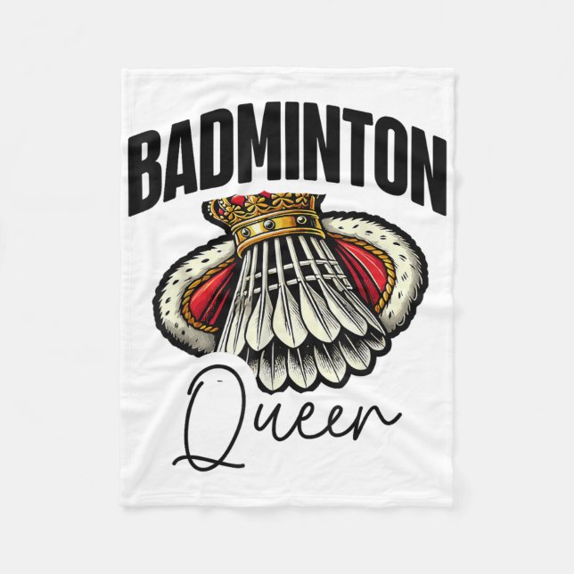 Funny Badminton Player Love Shuttle Design 0  Fleece Blanket (Front)