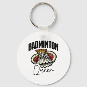 Funny Badminton Player Love Shuttle Design 0 Key Ring