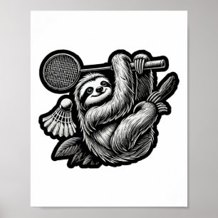 Funny Badminton Player Love Shuttle Design 16  Poster