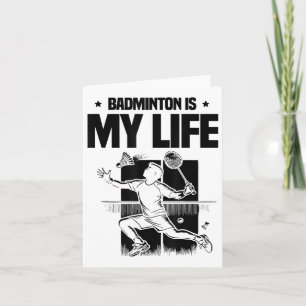 Funny Badminton Player Love Shuttle Design 1 Card