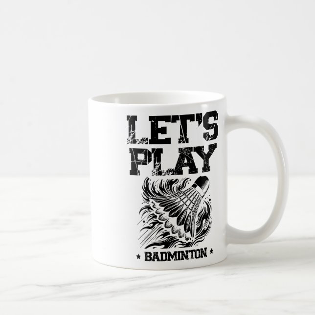 Funny Badminton Player Love Shuttle Design 23  Coffee Mug (Right)