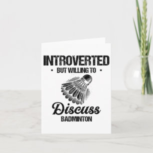 Funny Badminton Player Love Shuttle Design 27 Card