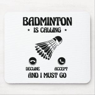 Funny Badminton Player Love Shuttle Design 2  Mouse Pad