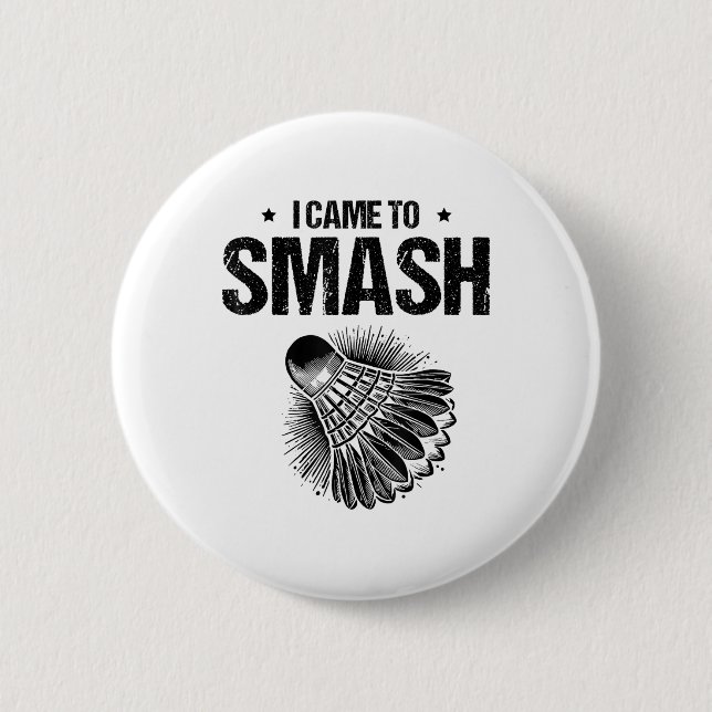 Funny Badminton Player Love Shuttle Design 5  6 Cm Round Badge (Front)