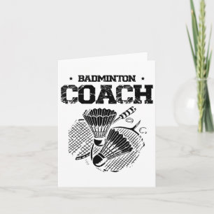 Funny Badminton Player Love Shuttle Design 5 Card