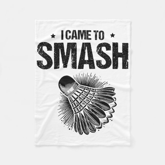 Funny Badminton Player Love Shuttle Design 5  Fleece Blanket (Front)