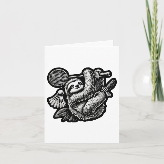 Funny Badminton Player Love Shuttle Design _7  Card (Front)