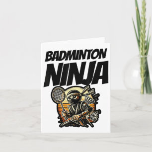 Funny Badminton Player Love Shuttle Design 7  Card