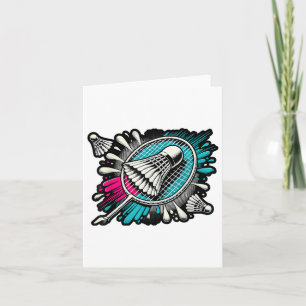 Funny Badminton Player Love Shuttle Design _8 Card