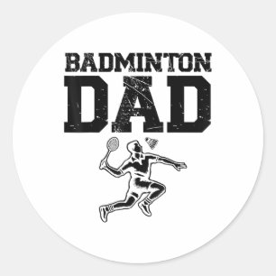 Funny Badminton Player Love Shuttle Design 9  Classic Round Sticker