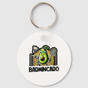 Funny Badminton Player Love Shuttle Design _9  Key Ring