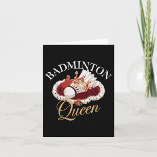 Funny Badminton Player Love Shuttle Design Card