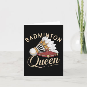 Funny Badminton Player Love Shuttle Design  Card