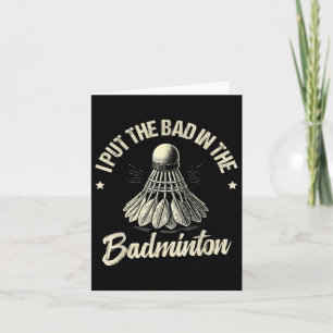 Funny Badminton Player Love Shuttle Design  Card