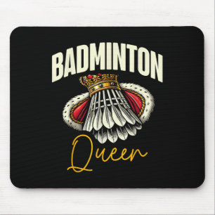Funny Badminton Player Love Shuttle Design Mouse Pad
