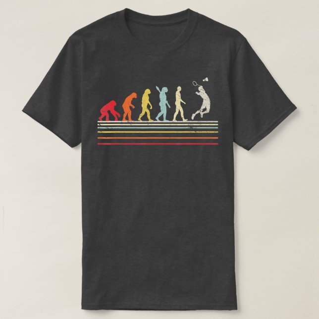 Funny Badminton Shirt  (Design Front)