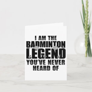 Funny Badminton Shirt Men Women Badminton Player  Card