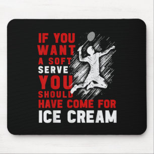 Funny Badminton Shirt Men Women Badminton Player  Mouse Pad